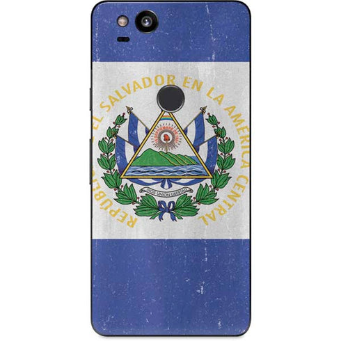 El Salvador Flag Distressed Google Pixel 2 Skin